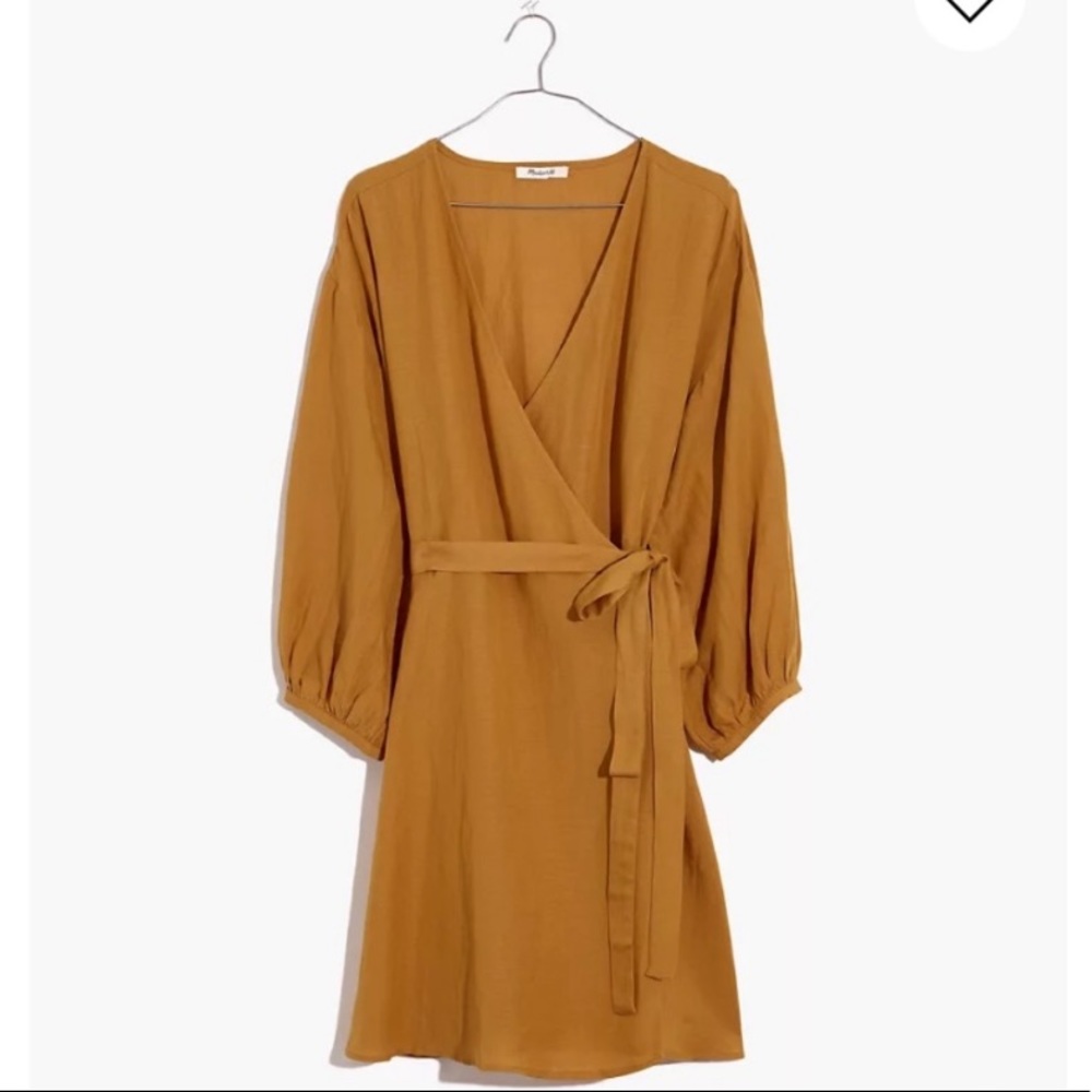 NWT Madewell linen wrap dress